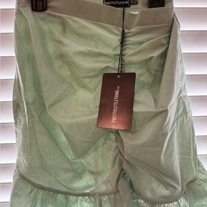 PrettyLittleThing Mint Green Women's Ruched Skirt